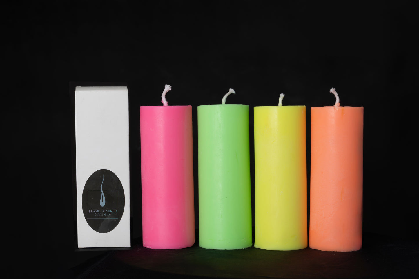 Rapskerzen Neon 4er Set (HIGH TEMP)